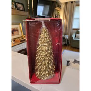 Lenox Gold Christmas tree candle